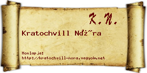 Kratochvill Nóra névjegykártya